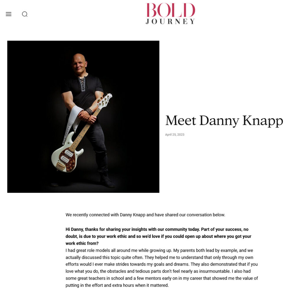 Meet Danny Knapp Bold Journey